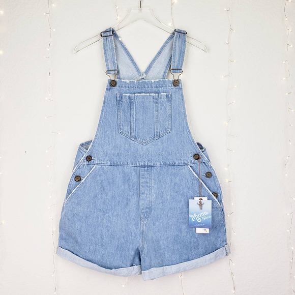 Show Me Your MuMu Pants - Show Me Your Mumu Georgia Blue Wash Short Overalls